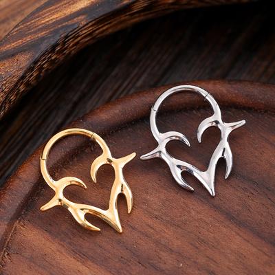 Sexy Septum Piercing Nose Rings Punk Labret Lip Pierce Cartilage Gothic Clicker Fashion Jewelry LOVE Gift