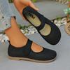 Women Breathable Mesh Flats Lightweight Soft Sole Casual Slip On Shoes Comfortable Walking Mary Jane Style Shoes