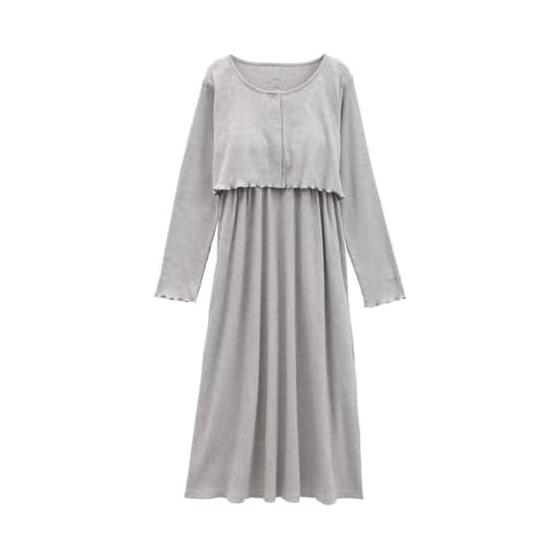 gelato pique ladies maternity rib dress pajamas room wear gelato pique