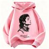 New Michael Jackson Style Printed Hoodie Men Women Vintage Pop Music King Graphic Pullover Casual Fashion Loose Sweatshirt