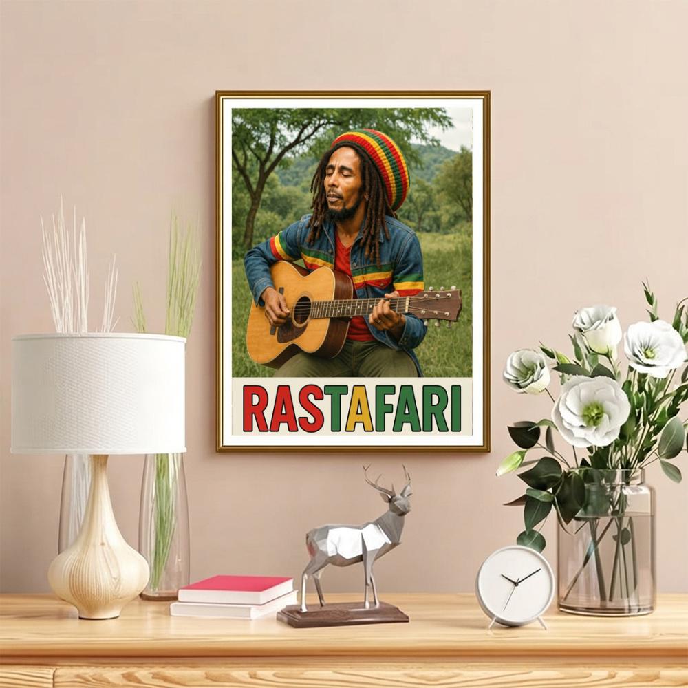 Bob Marley One Love Reggae Music Vibes 5D Diamond Painting Round Diamond Rhinestones Mosaic Diamond Embroidery Wall Paintings Rhinestones Gift Framele
