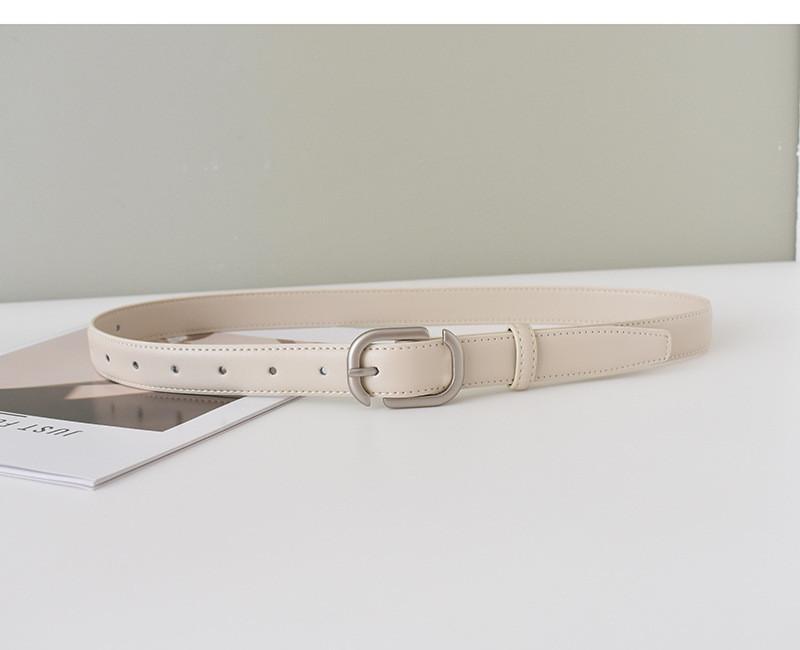 

Black Versatile Solid Leather Belt For Women In Genuine Matte Cowhide With Classic Buckle Silver 110cm бежевый