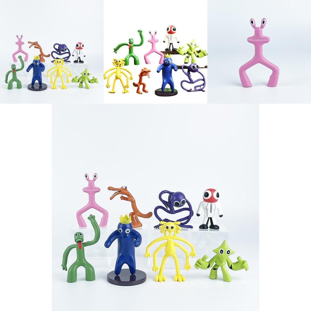 Colorful Rainbow Friends Pvc Figurine Set Including 8 Unique Collectible Toys