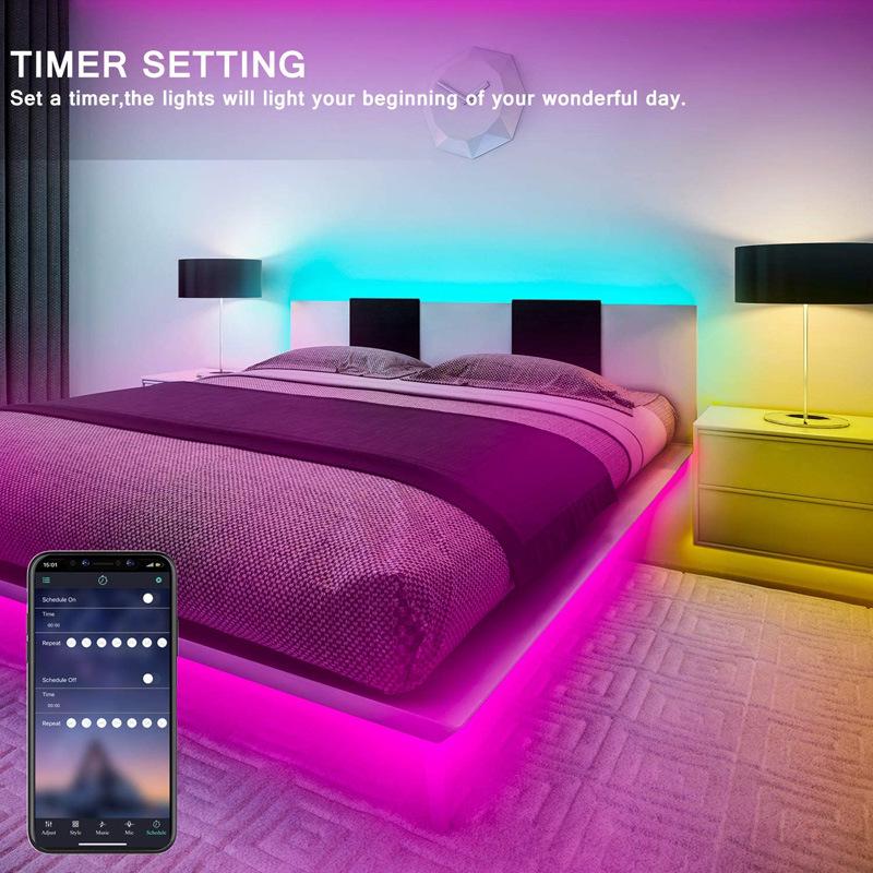 24-Key RGB Bluetooth Light Strip Controller: Mobile App, 12V/24V Color Changer & Dimmer