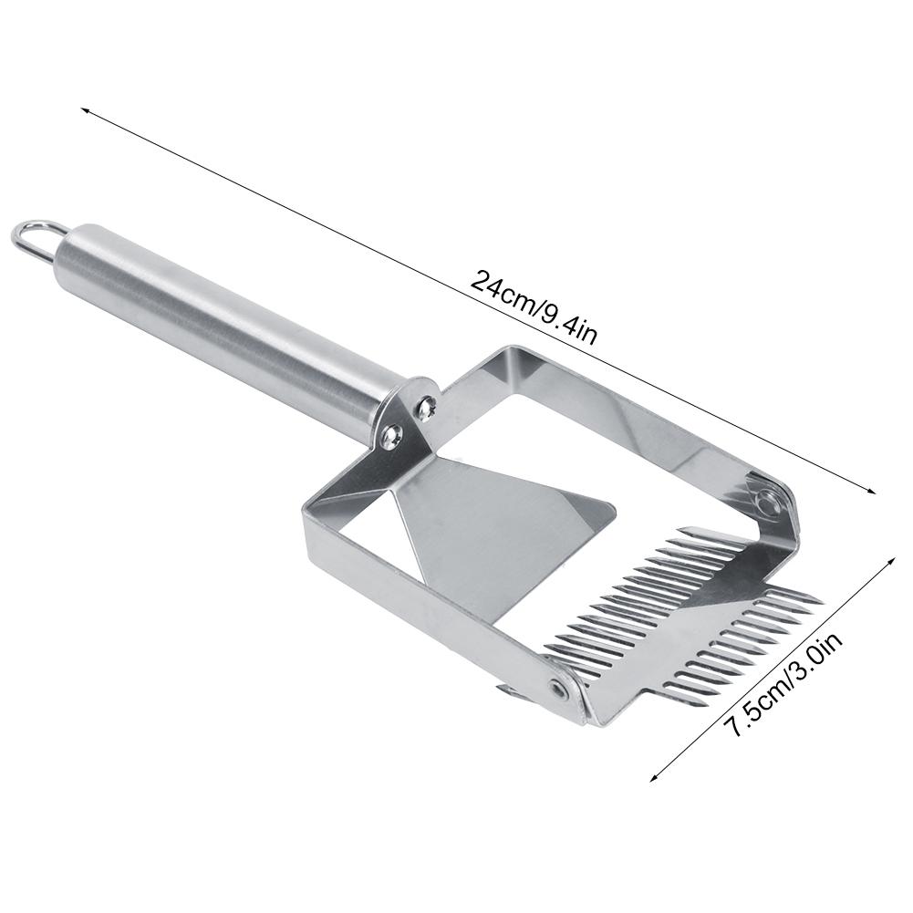 Doppelnadel Edelstahl Bienenstock Entdeckelungsgabel Schaber Schaufel Imkerei Imkerwerkzeug