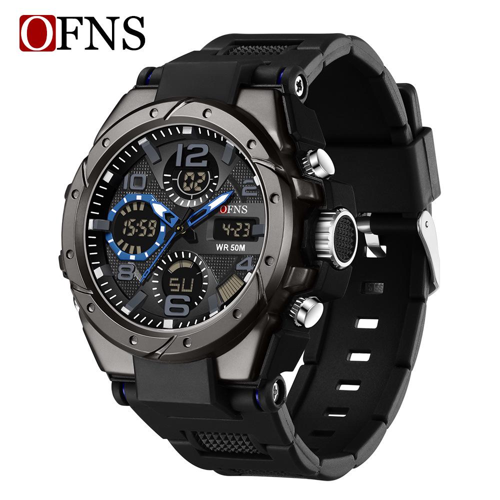 OFNS Dual Display Sports Watch for Junior High & High School Students - Luminous & Multifunctional