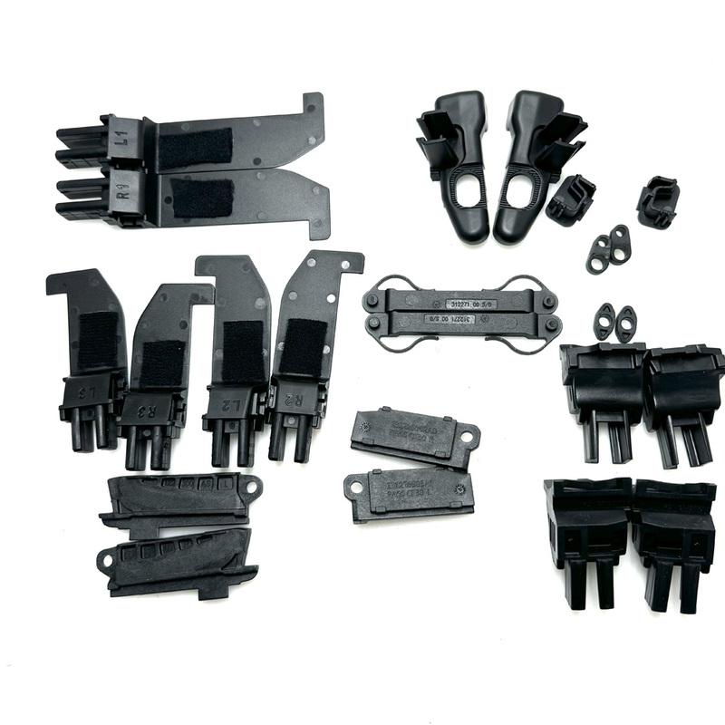 Oppgradert mykt tak takreparasjonsgliderklips hettekomponenter Svart For Fiat 500C 500 Cabriolettsett UK 24 stk bildeler 9099898