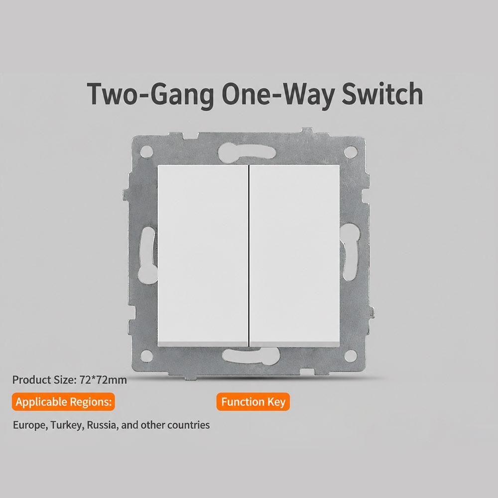 1Pcs Dual USB Fast Charge Panel Wall Switch Wall Power Socket Switch  for EU Standard Wall Mount DIY