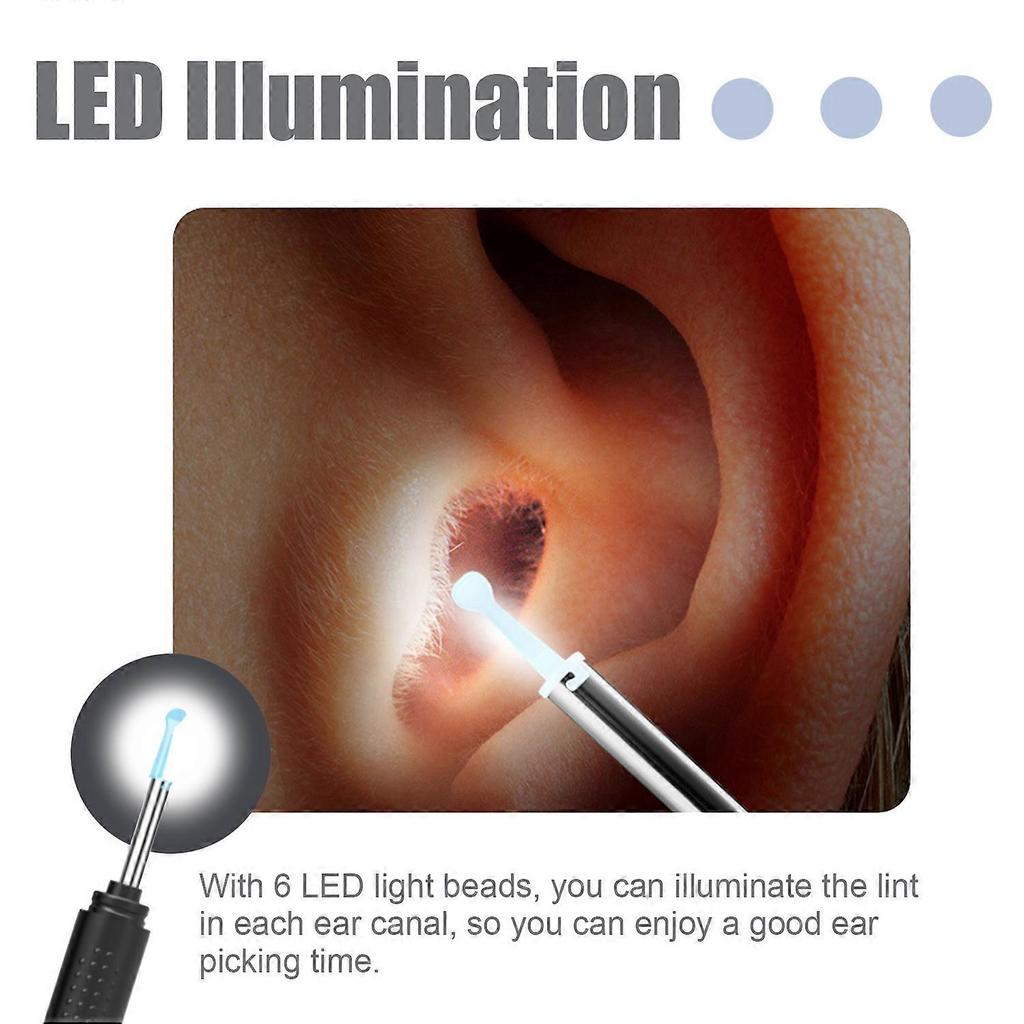 1080P Ear Wax Remover with Otoscope, Comes with 2 Spiral Silicone Ear Spoons, iOS, Andriod Compatible