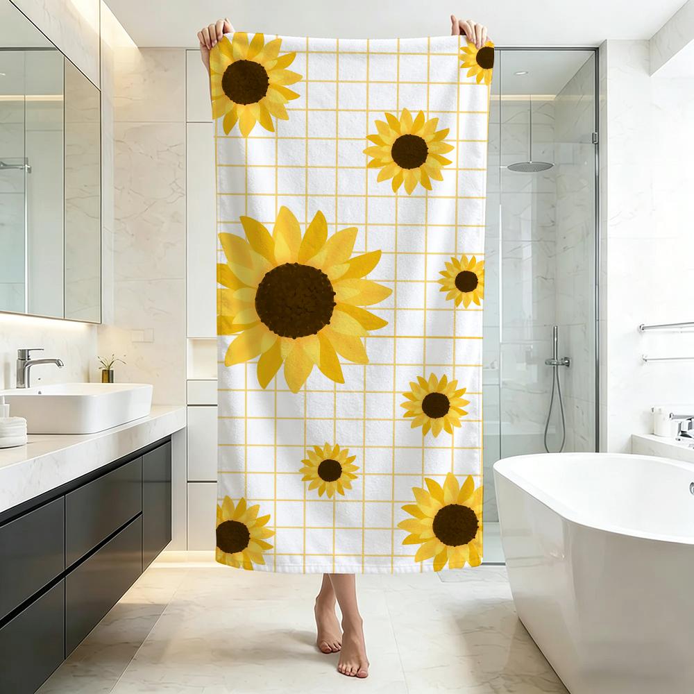 Asciugamano Campo di Girasoli Luminosi S Qualità Hotel Cinque Stelle Asciugamani Spessi Ultra Morbidi Ecologici e Teli da Spiaggia