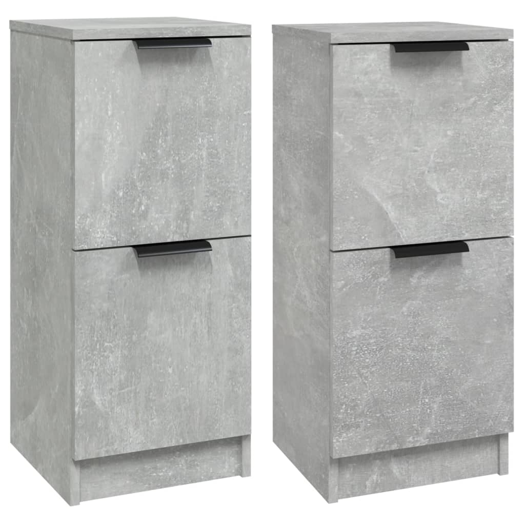 Sideboards 2 pcs Concrete Grey 30 x 30 x 70 cm Particleboard