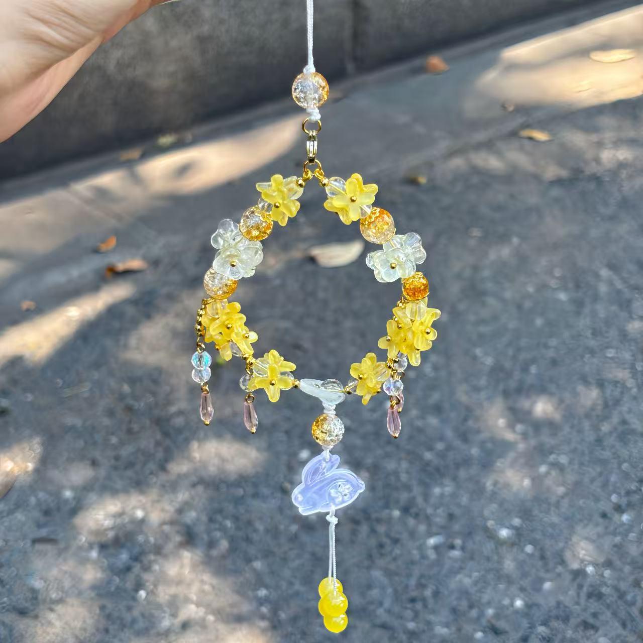 

Osmanthus Tassel Pendant - New Chinese Style Car Accessory from Hangzhou Scenic Collection