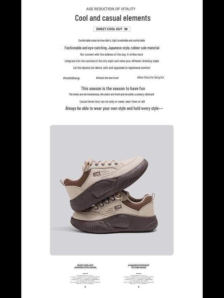 XQ5801 Pantofi sport de damă la modă pentru vară 2024, cu talpă groasă care mărește înălțimea, casual, stil coreean