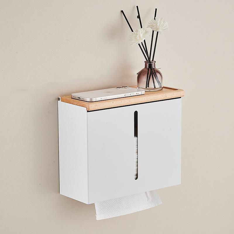 

Toilet tissue holder wall mounted perforated paper box toilet kitchen bathroom hotel storage box accessories for bathroom белый
