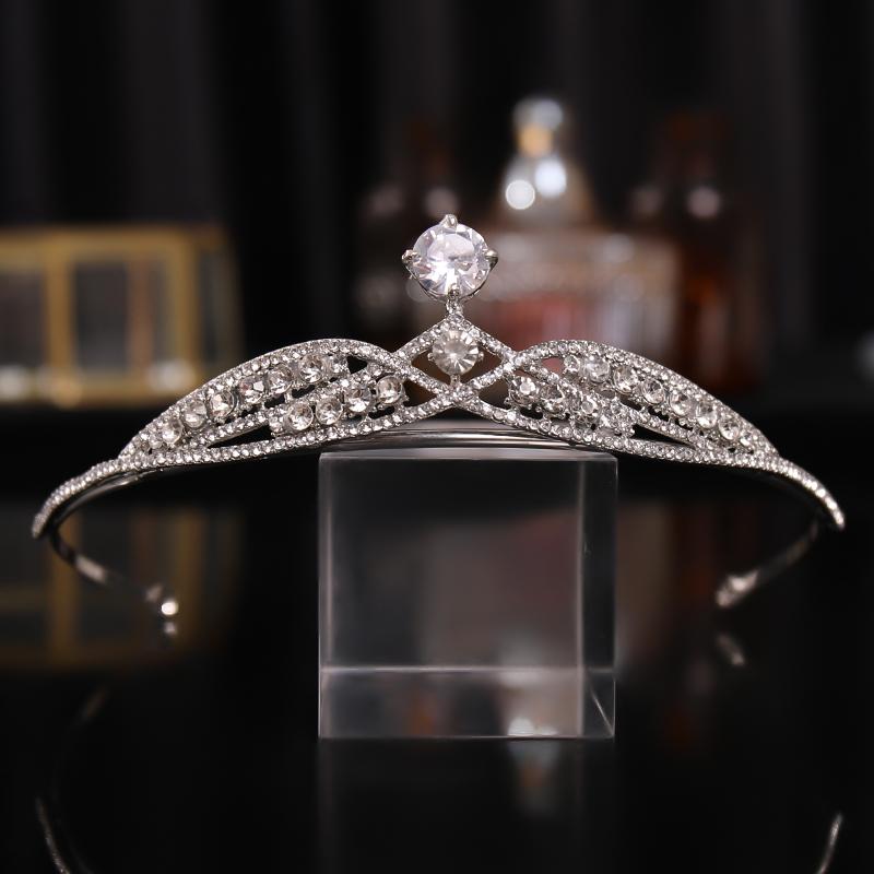 Silver Color Crystal Rhinestone Crown and Tiara Wedding Hair Accessories Bridal Tiaras Hair Crown Wedding Headpiece Women Diadem