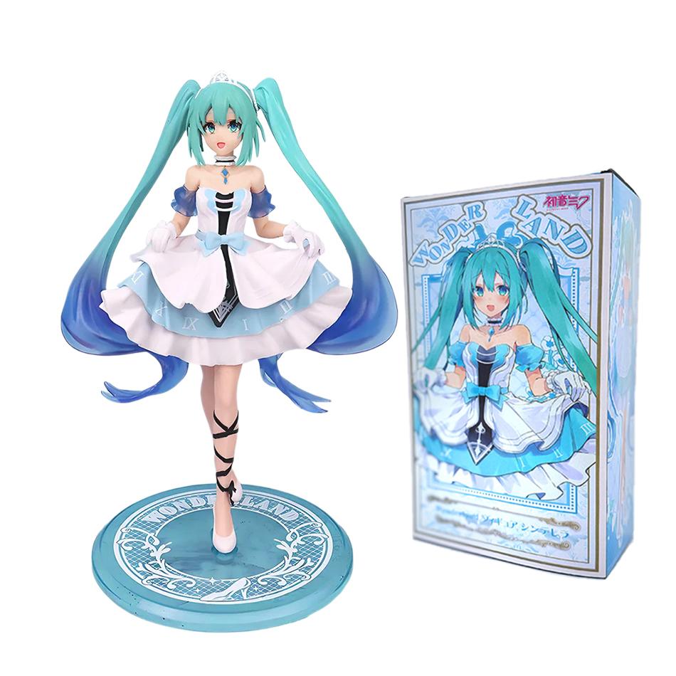 Hot Hatsune Miku Anime figure Pink dress Sakura Miku  Ver PVC model action toys Cherry pink  blossom collect decoration gift