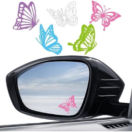 OLYCRAFT 5 Styles/1 Sheet Rearview Mirror Decal Cat Shape Car Window Stickers Car Side Mirror Sticker Removable Waterproof PVC Sticker for Car
