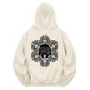 Khc0076 Mega Flower Fleece-Lined Hoodie - Cream