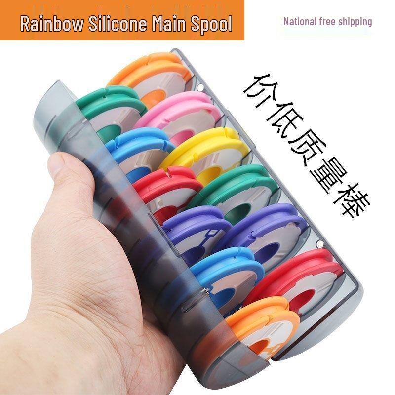 Rainbow Silicone Multifunctional Fishing Line Reel Box