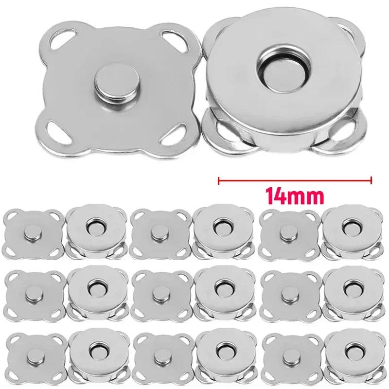 1/100Set Magnetic Snap Button Metal Invisible Sew on Button Lock Clasps Fasteners for Purse Bags Clothes Craft DIY Accessories