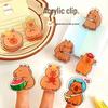 Capybara Double-Sided Acrylic Cartoon Clip for Sticky Notes & Snack Sealing
