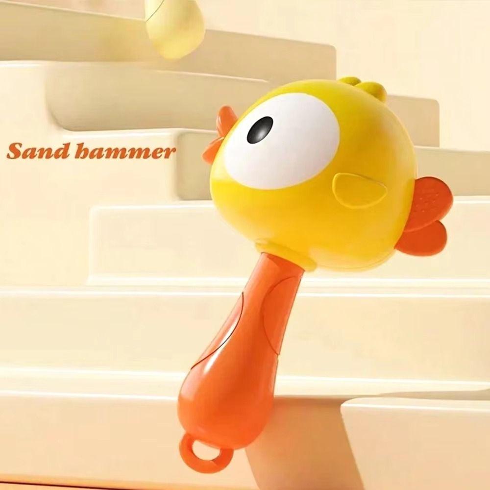 Plastic Instrument Sand Hammer Soft Duck Sand Hammer Toy Children Frog Sand Hammer Toddlers