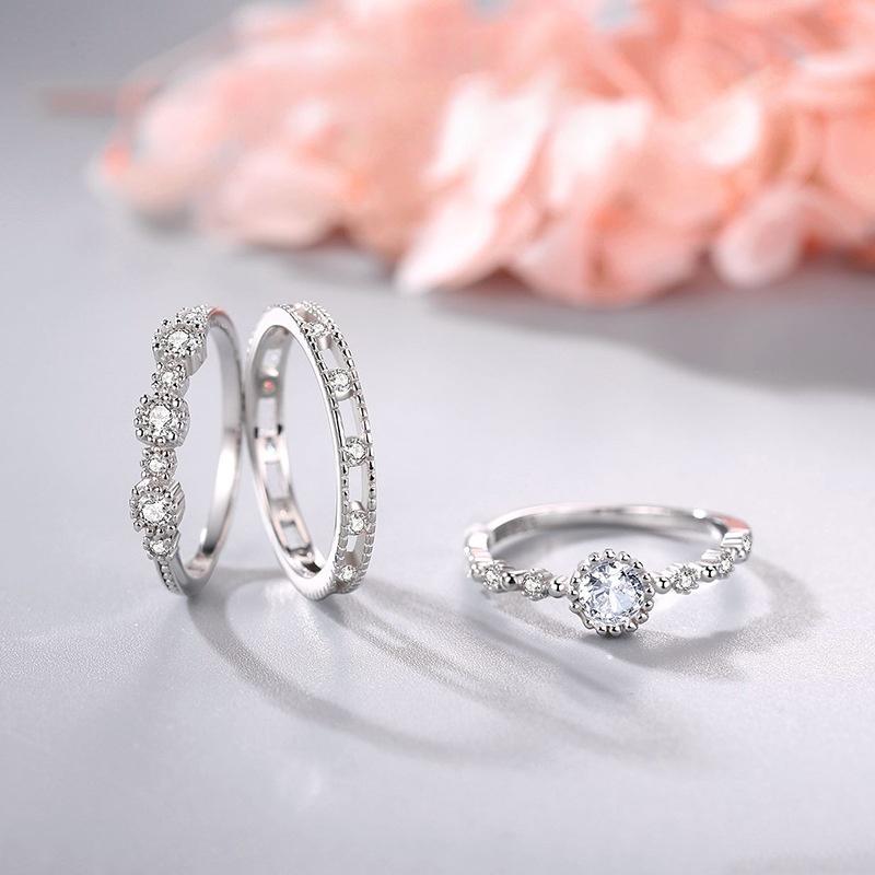 Ada Jewelry Plata 925 Joyas Sterling Silver Luxury Niche Design Round Zircon Index Finger Ring for Women
