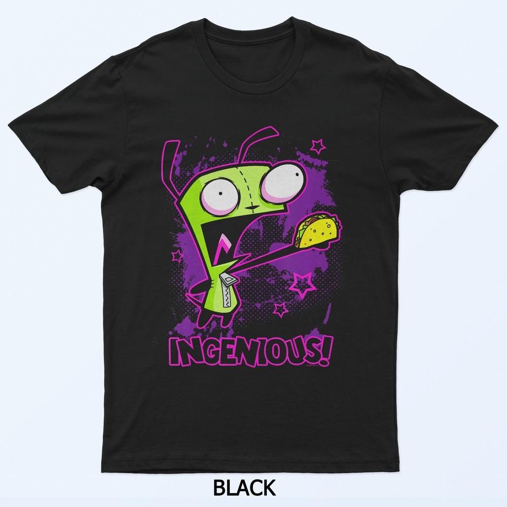 Invader Zim Ingenious Taco Gir Y2K Cartoon T-Shirt
