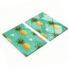 Set of Tempered Glass Kitchen Boards with Pineapple Pattern 2x40x52 Cm