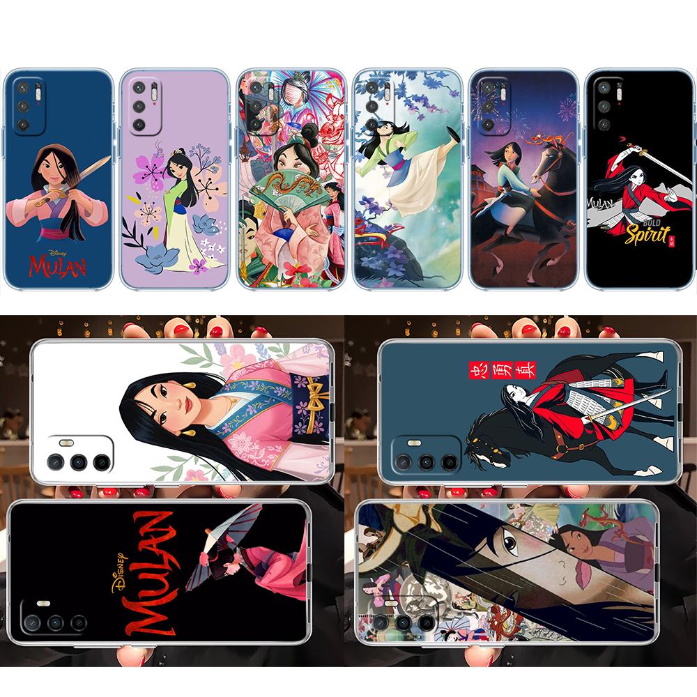 CJ89 Princess Mulan Soft Shell Transparent Phone Case for Motorola Moto G7 G8 G9 G84 G85 G73 G24 G15 Z2 Play Power Plus