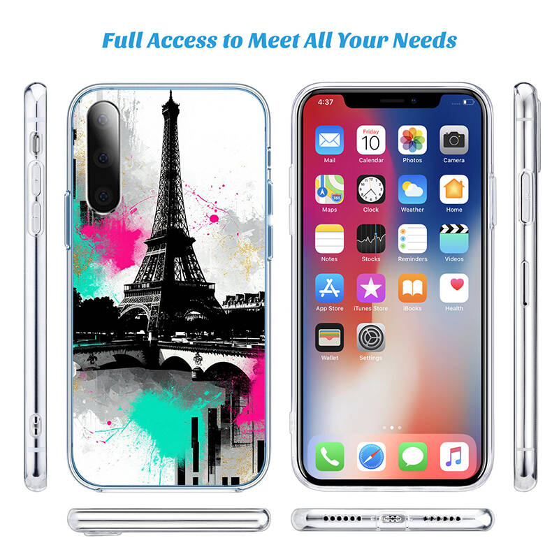 Paris Eiffel Tower Phone Case for Motorola G14 G15 G24 G30 G31 G32 G34 G41 G42 G51 G52 G50 G60S G60 G62 G72 G71 G73 G84 G85 G200 E32