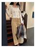 Women's Lace-Up Square Neck Slimming Crop T-Shirt for Autumn/Winter 2025