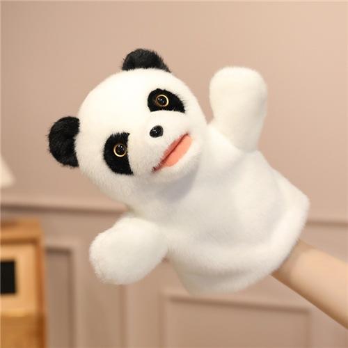 Lustige Handpuppe Rosa Schwein Affe Fuchs Waschbär Gelbe Ente Kapibara Frosch Hai Löwe Welpe Panda