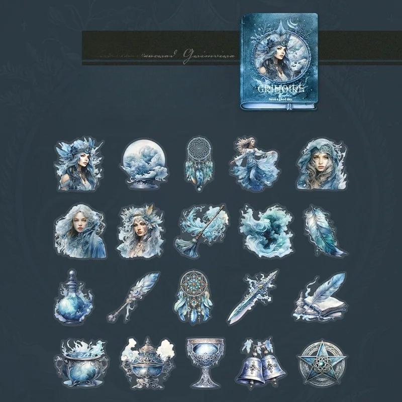 40 Sheets/pack Magic Witch Themed Stickers Creative Collage Decoration Scrapbook Photo Frame Gift Material Stickers