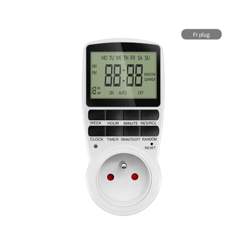 TM02 Electronic Digital Timer Kitchen Timer Socket Outlet 230V 110V 12/24 Hour Cyclic Outlet Programmable Timing EU FR US Plug3