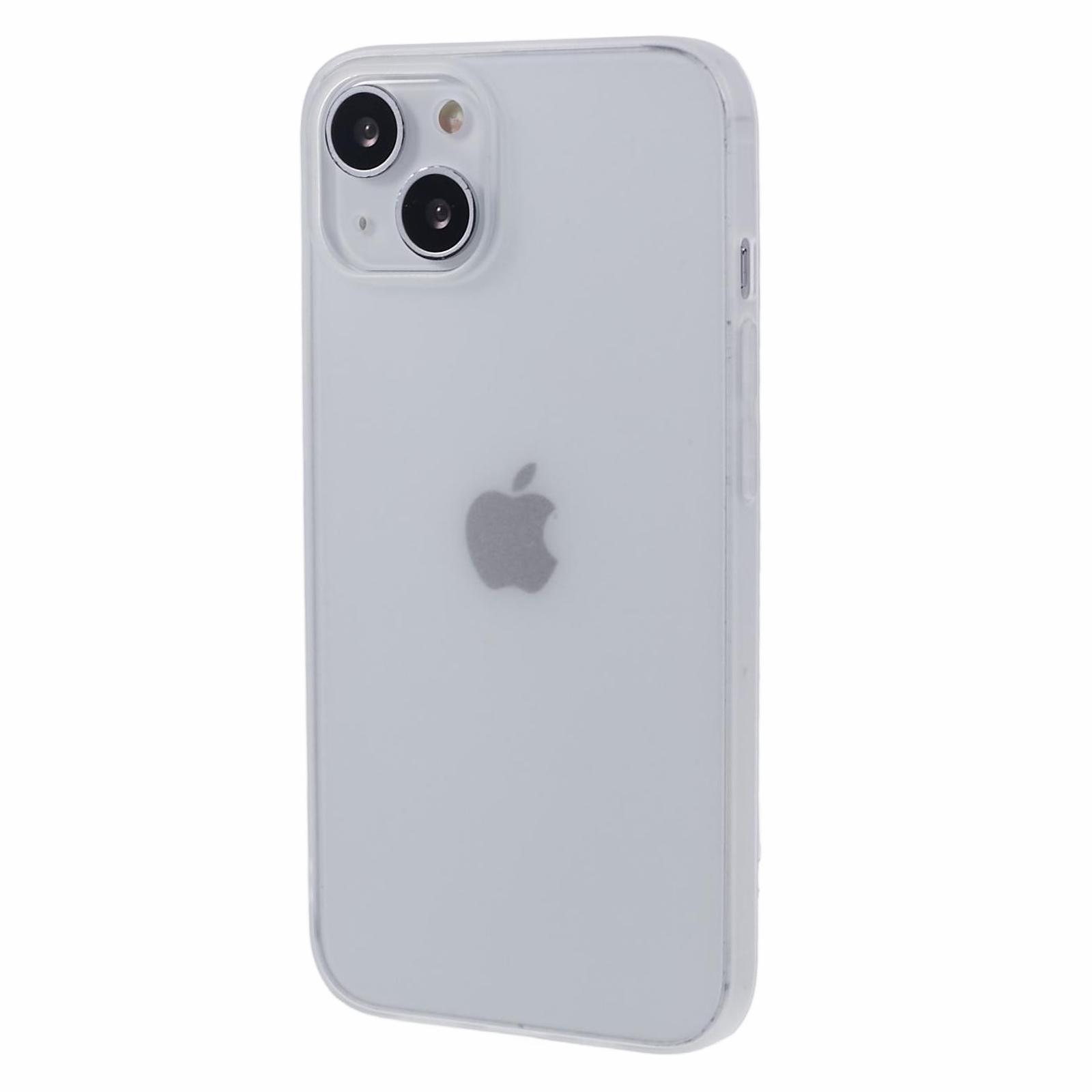 

For iPhone 15 Slim Case Anti-Scratch TPU Phone Shell Matte Phone Cover,Transparent White A