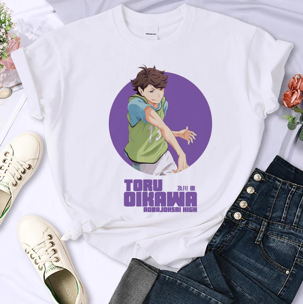 Japanese Anime Haikyuu T-shirt Women Top Harajuku Japan Style T Shirt Unisex Summer Clothes Y2k Short Sleeve Women's T-shirts