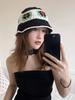 Y2K Korean-Japanese Hand Bucket Crochet Bucket Hats For Women Spring Autumn Winter Sun Cap Female Bow Designer Bob Basin Gorro
