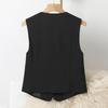 Chic Korean Style Ladies' Short Suit Vest, Autumn and Spring Basic Tank Top, Sleeveless Waistcoat Outer Garment