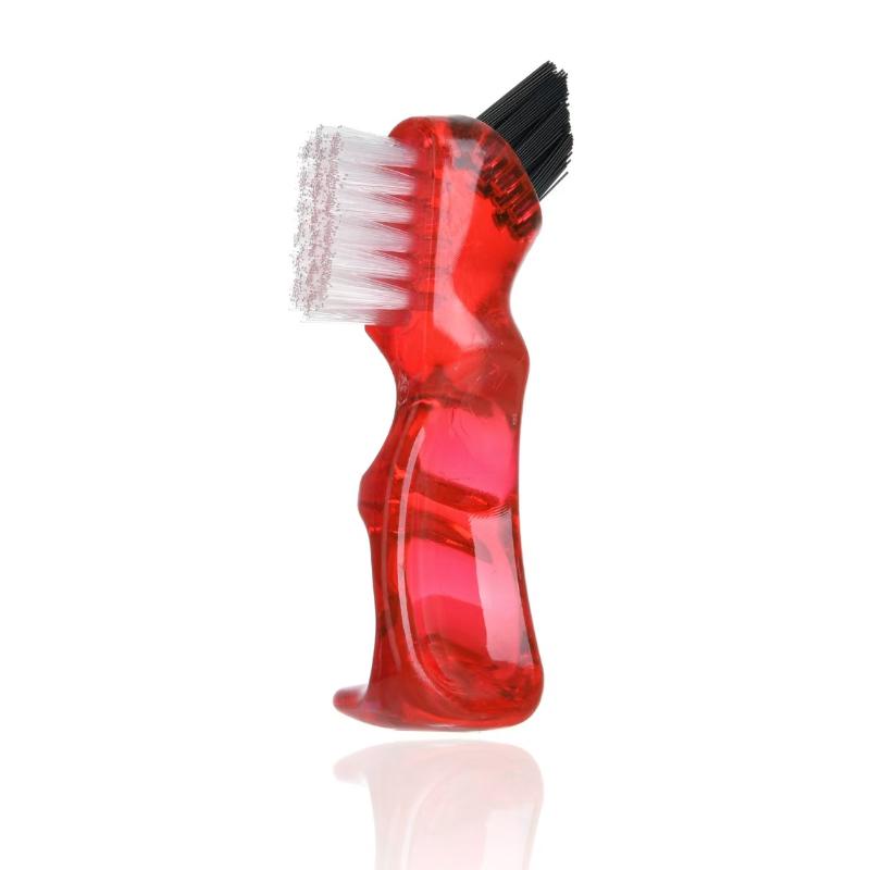 Mini Denture Cleaning Brush with Dual Heads Soft Bristle Toothbrush for False Teeth Oral Care for Elderly at Home or 