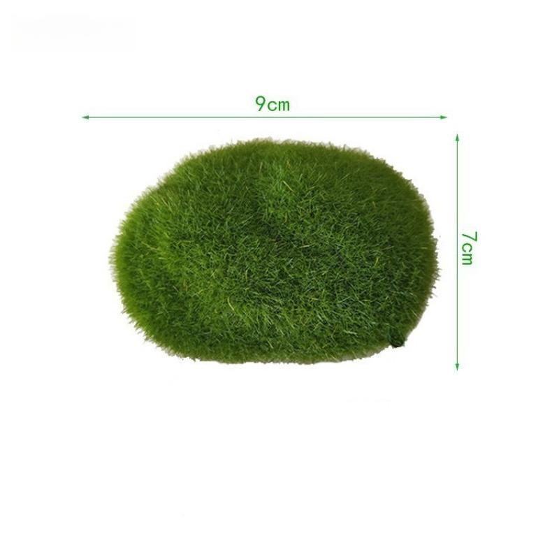 5Pcs Simulated Moss Stone, a realistic moss-covered stone, used as a prop for photography, landscaping decoration, miniature landscape arrangement