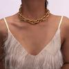 High Quality Punk Lock Choker Necklace Pendant Women Collar Statement Brand Gold Color Chunky Thick Chain Necklace Steampunk