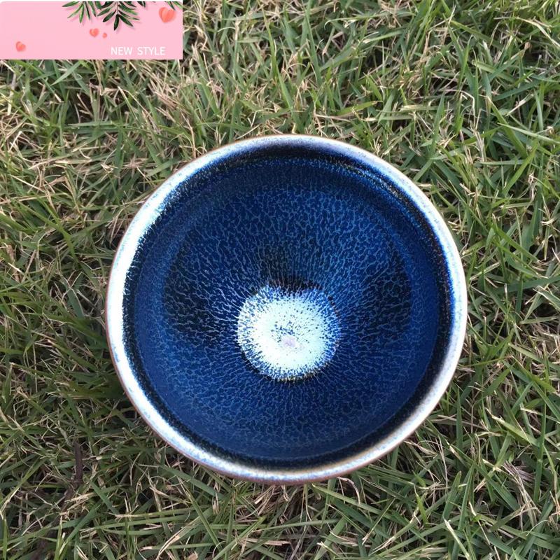 Jian Zhan Blue Tenmokus Cup Tea Coffee Cup with good quality Natural Glaze and Fired in Kiln Ceramic Chinese Song Dynasty Crafts CN