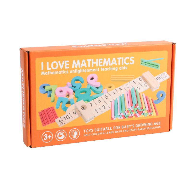 Wooden Toys Children Early Learning Intelligence Math Calculation Number Stick Counting Stick Toys for Kids Funny