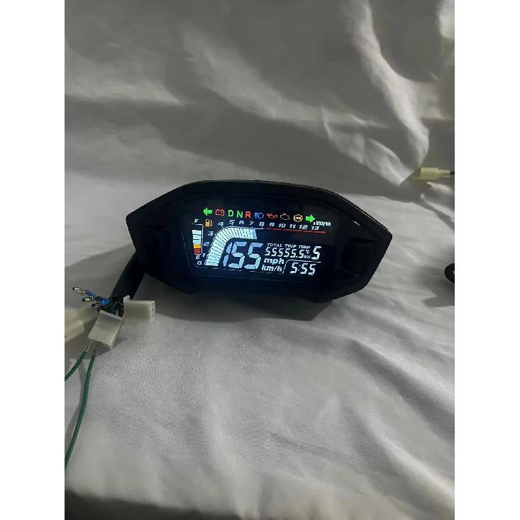 Universal Motorcycle Speedometer Digital Odometer , Motorcycle LCD Odometer Waterproof Speed Gauge for 1 2 4 Cylinder Meter