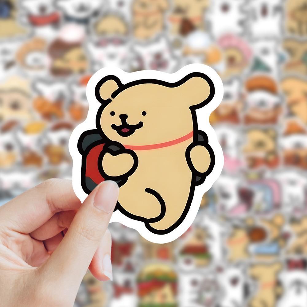 120 Cute Puppy Line Stickers for Children's Stationery, Laptop, and Water Cup Decoration