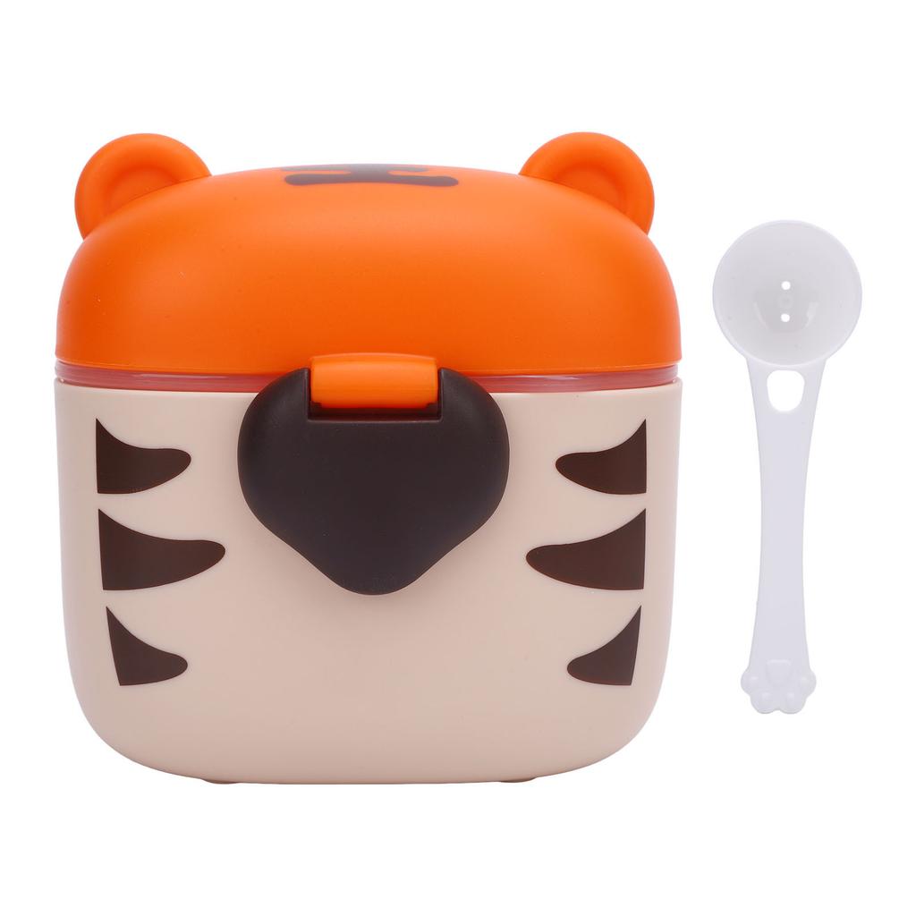 Cartoon Tiger Design Baby Formula Dispenser Large Capacity Portable Milk Powder Dispenser Container
