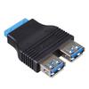 Usb 3.0 19-Pin Adapter To 2X Usb 3.0 Akyga Ak-Ca-58 For Computer Motherboard