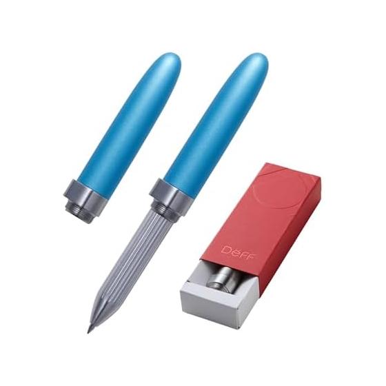 Deff Ballpoint Pen, Premium Pen Jacket, Extra Short Design, Unisex, Gift, Business, Aquamarine Blue