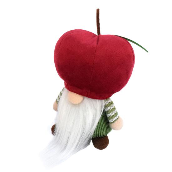 Red Fruit Gnome Plush Ornaments Christmas Soft Swedish Tomte Doll Holiday Faceless Elf Figure for Farmhouse Kitchen Tiered Tray Decor